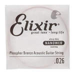 Elixir 15126 .026 Tek Bronz Akustik Gitar Teli